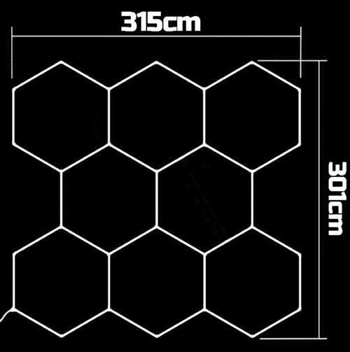 Lampa LED Hexagon 8L CRI90 315x301cm 350W 6500K