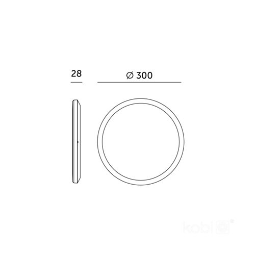 Plafon LED IP54 okrągły Slim 24W z przełącznikiem CCT