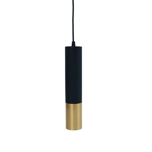 Lampa wisząca Tuba 1xGU10 Circus 29cm czarno-złota