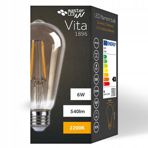 Żarówka LED E27 filament 