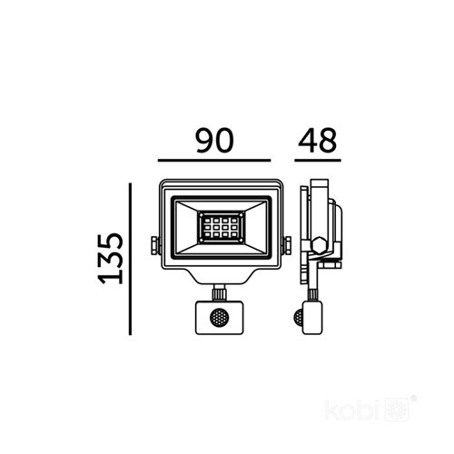 Naświetlacz LED z czujnikiem 10W Delyo 800lm Neutralny