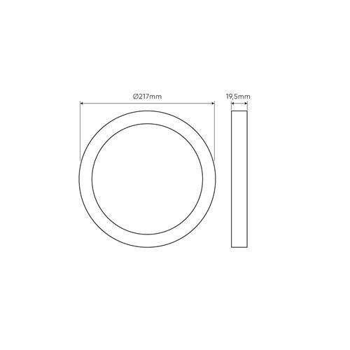 okrągły panel LED 18W easyfix sciemnialny