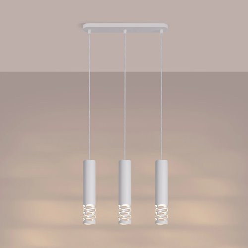 Lampa wisząca potrójna Liro 3xGU10 listwa biała