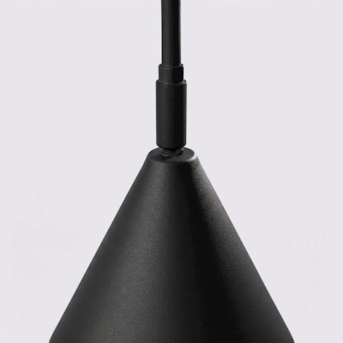 Lampa podłogowa ze stożkowym kloszem Nox 1xE14 czarna