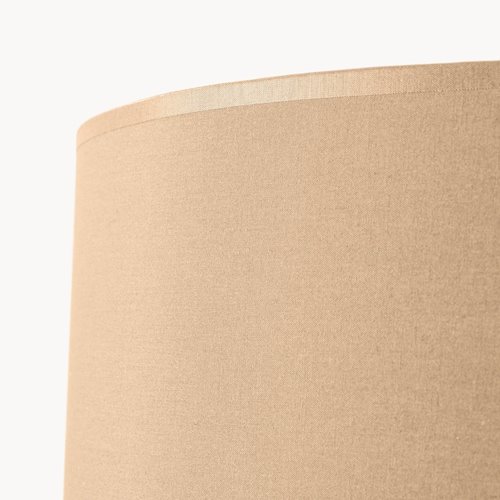 Lampa podłogowa drewniana Natt 1xE27 z abażurem taupe