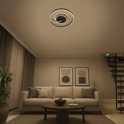 Lampa sufitowa nowoczesna LED Spiral 22W czarna