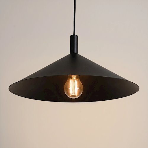 Lampa wisząca stożkowy klosz Nox 40cm 1xE27 czarna