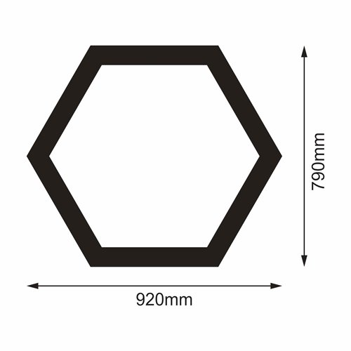 Lampa LED Hexagon 1xHEX biała 42W 4000K