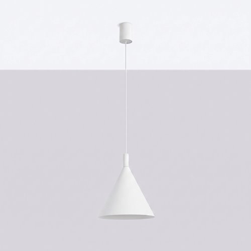 Lampa wisząca stożkowy klosz Nox 25cm 1xE27 biała