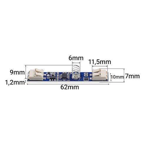 Włącznik dotykowy do profili LED 12/24 60W z szybkozłączkami