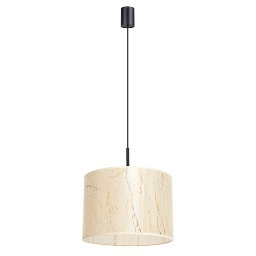 Lampa wisząca z abażurem Nevia 1xE27 beżowy marmur