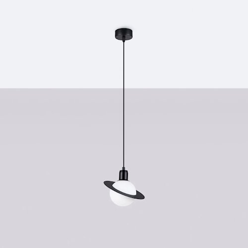 Lampa wisząca nowoczesna kula Hyperion 1xG9 czarna