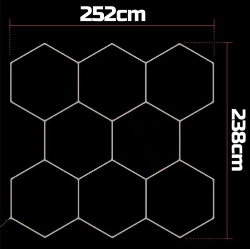 Lampa LED Hexagon 8S CRI90 252x238cm 280W 6500K