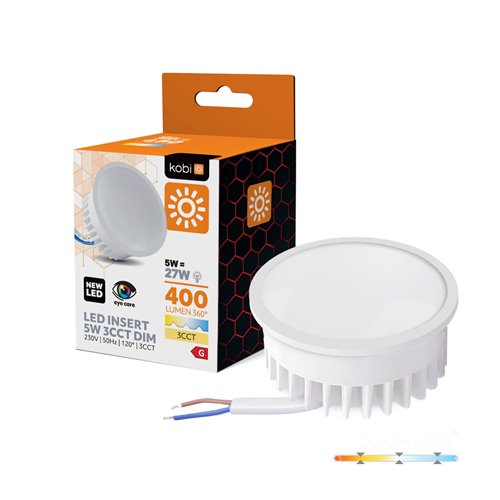 Wkład żarówka LED fi 50mm 230V 5W 400lm 3CCT