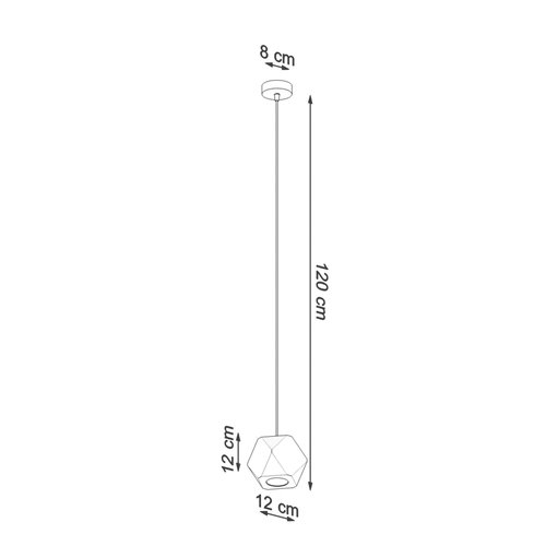 Lampa wisząca geometryczna WOODY 1xGU10 drewno