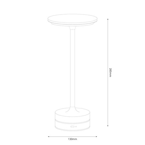 Lampka nocna LED z akumulatorem Tavolo 2,5W czarna
