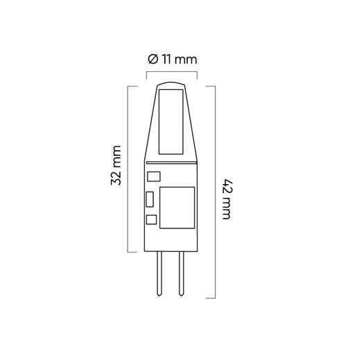 Żarówka LED line® G4 1,5W 12V 120lm COB - biała zimna