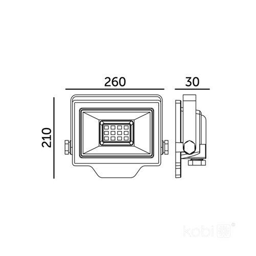 Halogen / naświetlacz LED 100W 7000lm SMD IP65 czarny - barwa biała dzienna