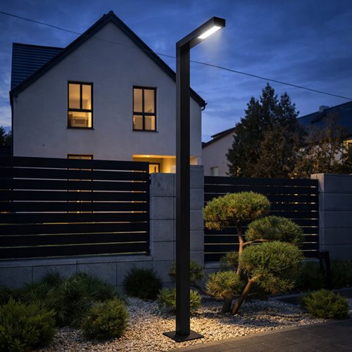 Latarnia ogrodowa LED 50W Posti 350cm 7000lm 120° 4000K czarna