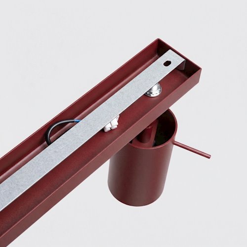 Kinkiet listwa z reflektorami Ring 4xGU10 burgundowy