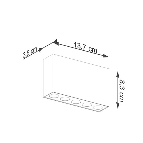 Lampa prostokątna LED SOLE 11W 4000K czarna