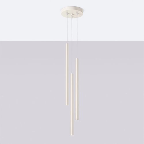 Lampa wisząca potrójna Pastelo 3xG9 okrągła beżowa