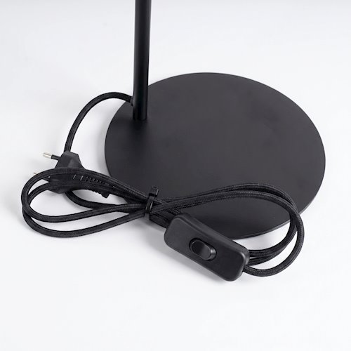 Lampa biurkowa ze stożkowym kloszem Nox 1xE14 czarna