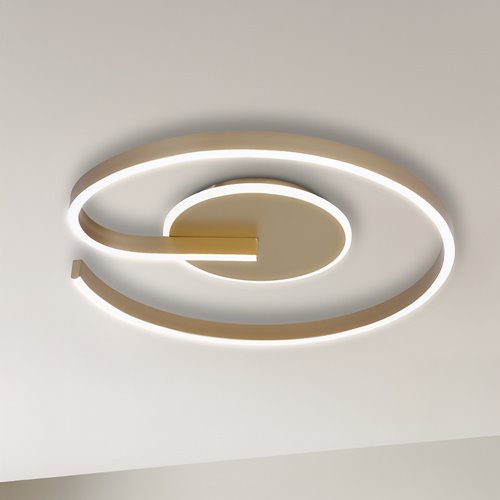 Lampa sufitowa nowoczesna LED Spiral 22W złota