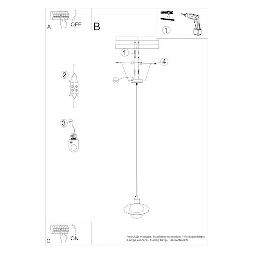 Lampa wisząca nowoczesna kula Hyperion 1xG9 biała