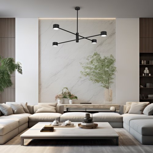 Lampa sufitowa 4-punktowa Cross 4xGX53 Czarna