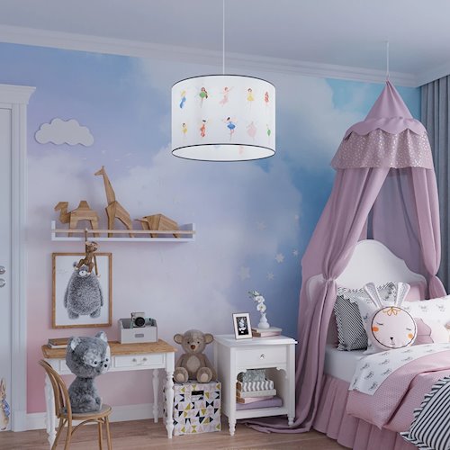 Lampa wisząca dziecięca Fairy 40 1xE27 wielokolorowa