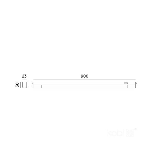 Lampa podszafkowa LED 12W 90cm 1200lm z włącznikiem CCT