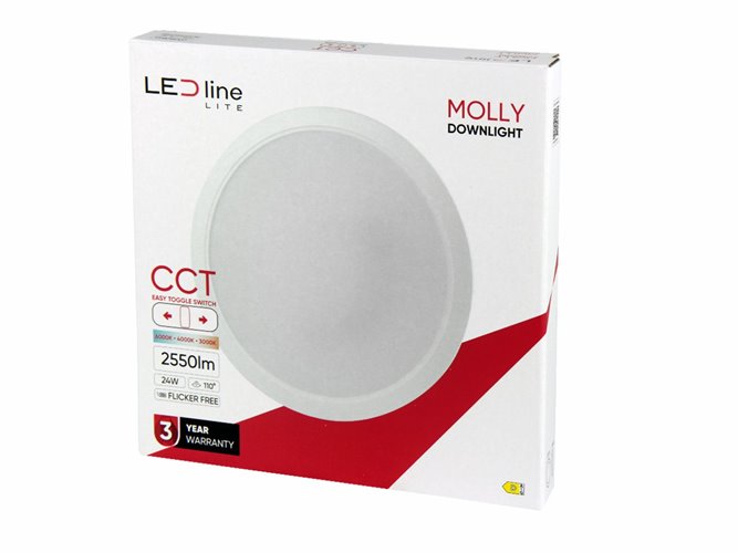 Panel LED Downlight MOLLY 24W Switch CCT okrągły