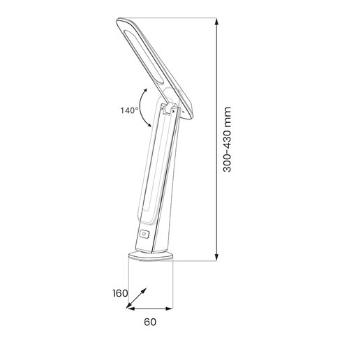 Lampka biurkowa LED z akumulatorem Top 4W CCT czarny-brąz
