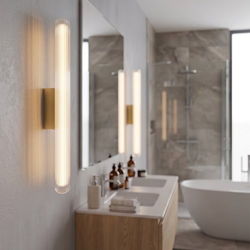 Kinkiet ścienny liniowy LED 11W 3CCT 60cm akryl złoty