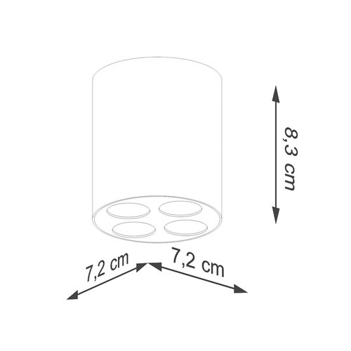 Spot okrągły LED ZOE 9W 4000K czarny