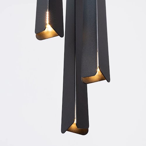 Lampa wisząca potrójna Prysm okrągła 3xG9 czarna
