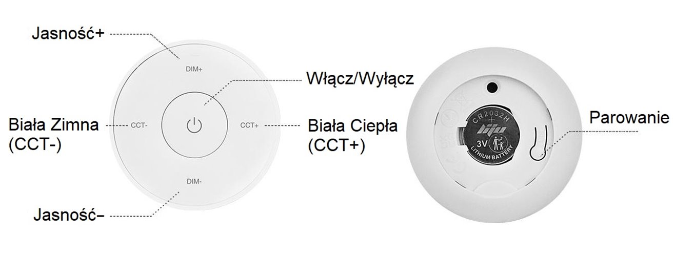 Ściemniacz z przyciskami CCT Mi-Light K2-B czarny