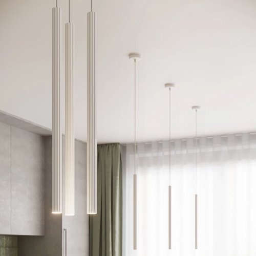 Lampa wisząca cienka tuba Arche 1xG9 biała