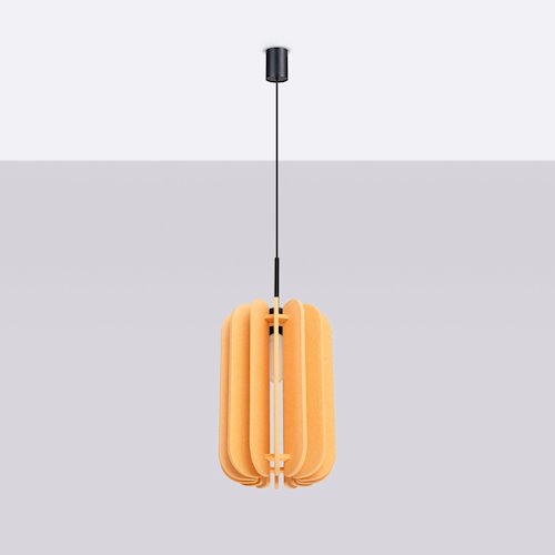 Lampa wisząca filcowa Mula 27cm 1xE27 żółta