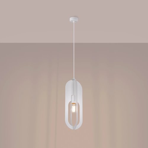 Lampa wisząca nowoczesna Nicus 1xE27 biała