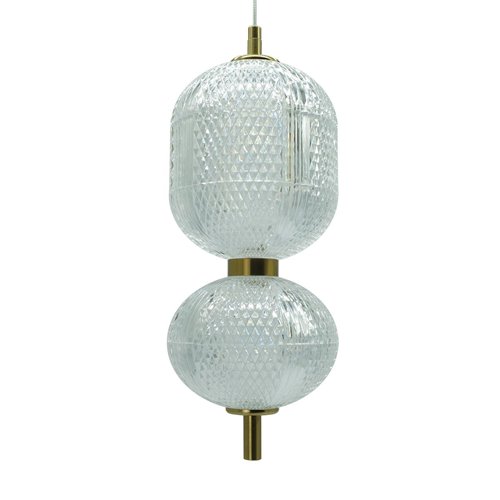Lampa wisząca LED podwójna Amelia 30W - złota