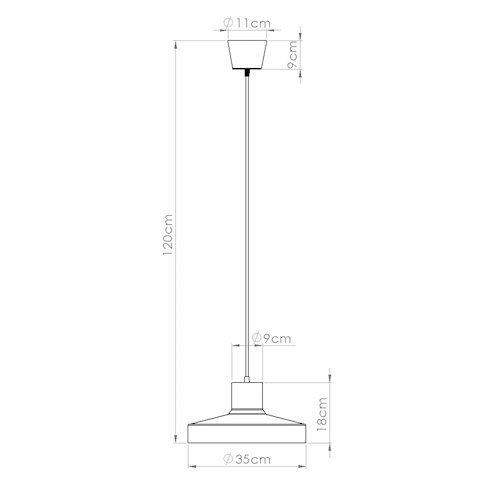 Lampa wisząca klasyczna Bilo 1xE27 ochra czerwona