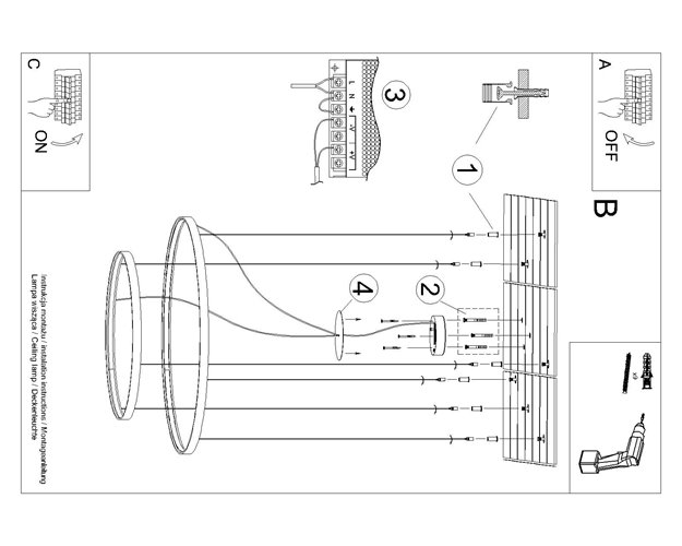 Żyrandol RIO 2 55/78 biały LED 3000K