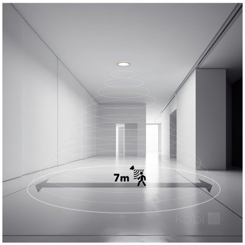 Plafon LED IP54 czarny okrągły Slim 12W CCT z czujnikiem