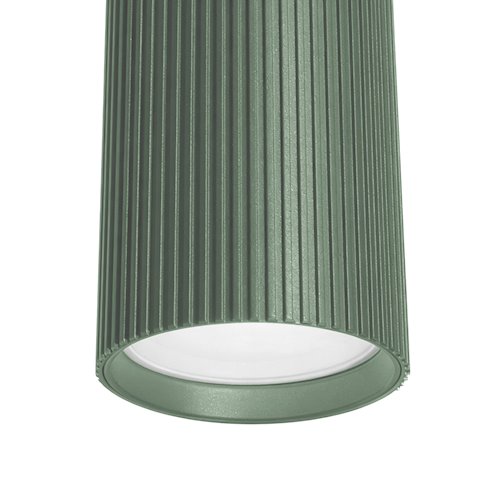 Lampa wisząca 3xGU10 ryflowane tuby - zielona oliwka
