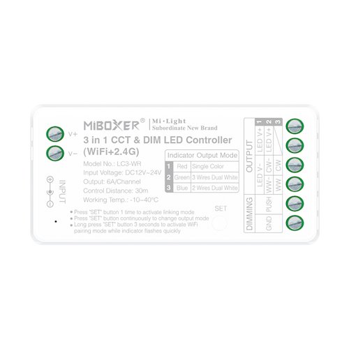 Mi-Light LC3-WR Tuya SMART sterownik LED 3w1 Mono-CCT 2PIN/3PIN
