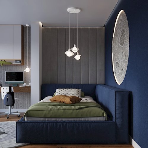 Lampa wisząca nowoczesna kula Hyperion 1xG9 biała