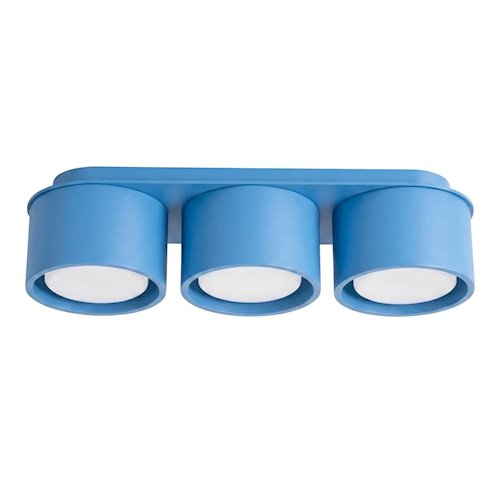 Lampa sufitowa potrójna tuba Modo 3xGx53 błękitna