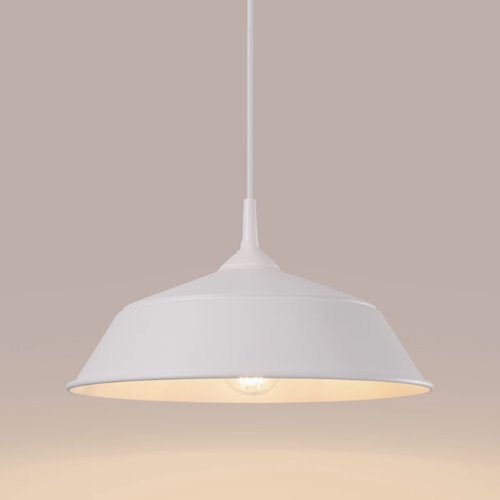 Lampa wisząca z okrągłym kloszem Frika 1xE27 biała